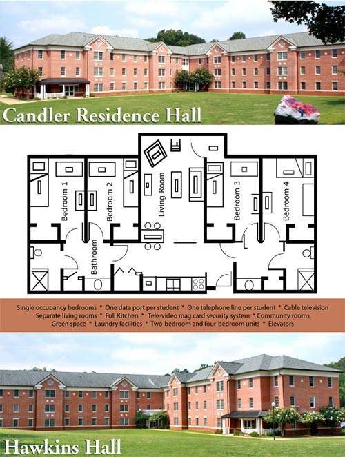 Candler Hall photo and room diagram
