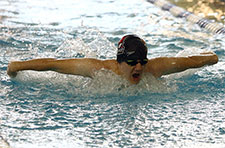 The swimming team swept a dual meet at Warren Wilson
