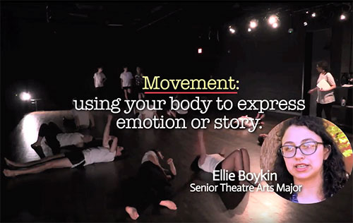 Movement class with students