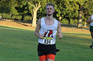 Bryan Storie runs towards the camera