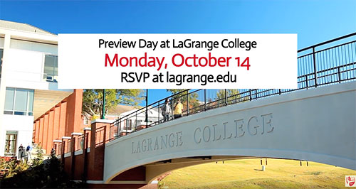Preview Day at LaGrange College: Monday, Oct. 14