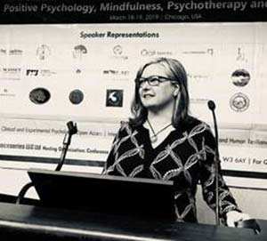 Pamela Tremblay presents at a conference