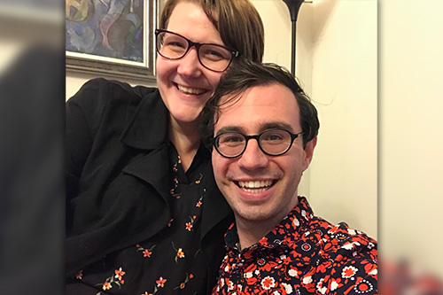 Happy couple celebrates a virtual Homecoming