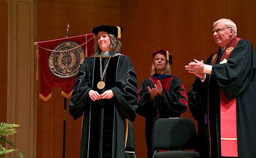 President Baxter at the Presidential Inauguration ceremony