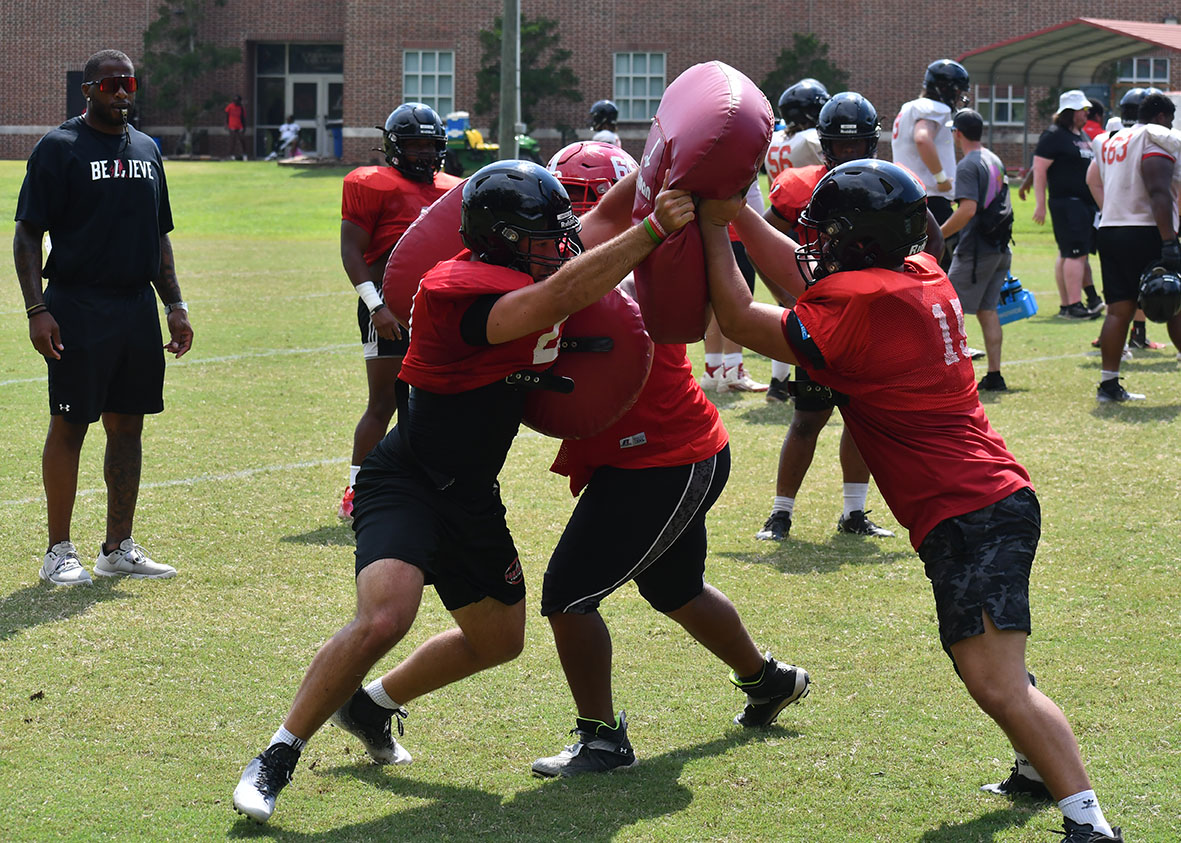 Panther football team starts practice