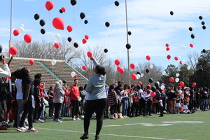Balloon release at Callaway Stadium