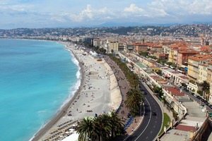 Coastline in the city of Nice