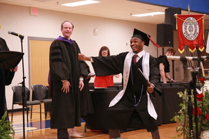 Senior earns degree