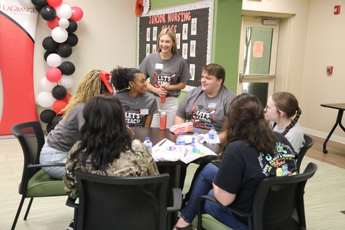 Student teachers interact with high schoolers