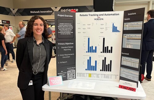 Senior presents research at event