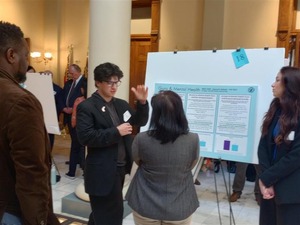 Student presents at capitol event
