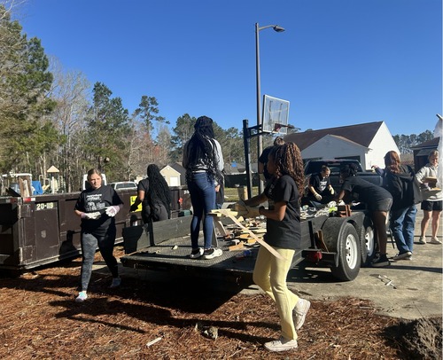 Students help with hurricane relief efforts