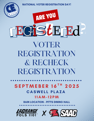 Poster for Political Science event