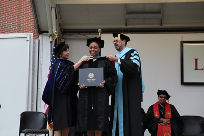 Hooding of doctorate graduate