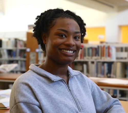 Junior student leader in library