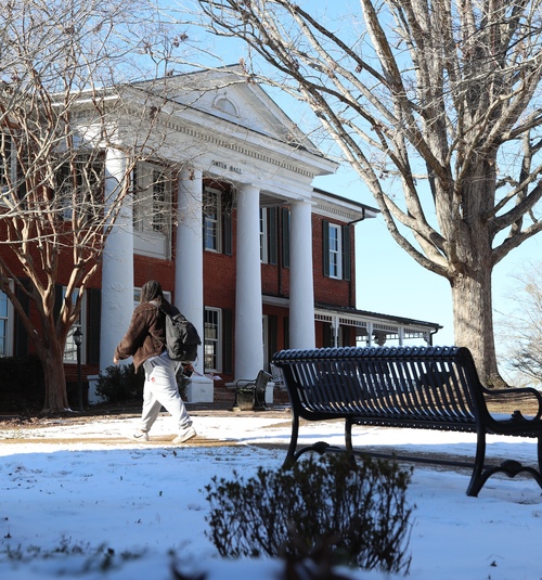 Campus in winter setting