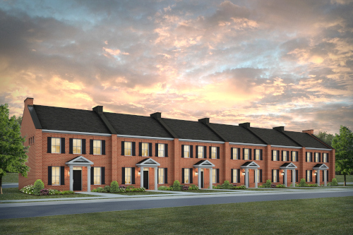 A rendering of town homes planned along Panther Way at LaGrange College.