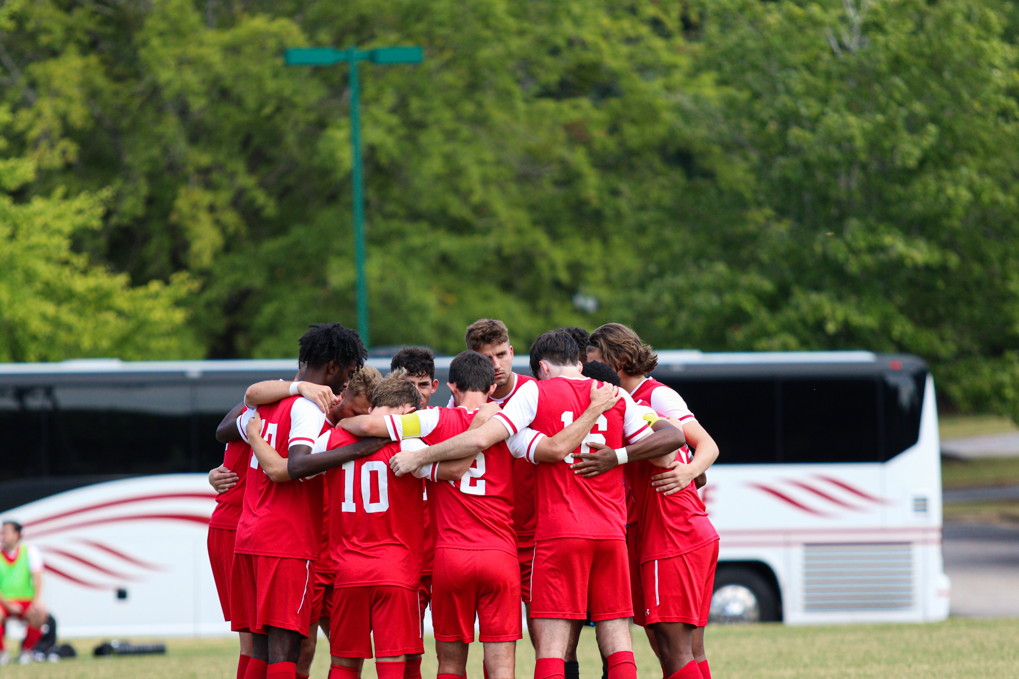 Soccer team works on play strategy