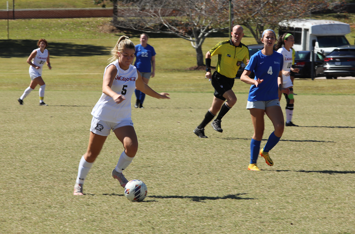 Student athlete running down field