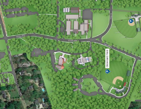 map of Cleaveland baseball field at LaGrange College