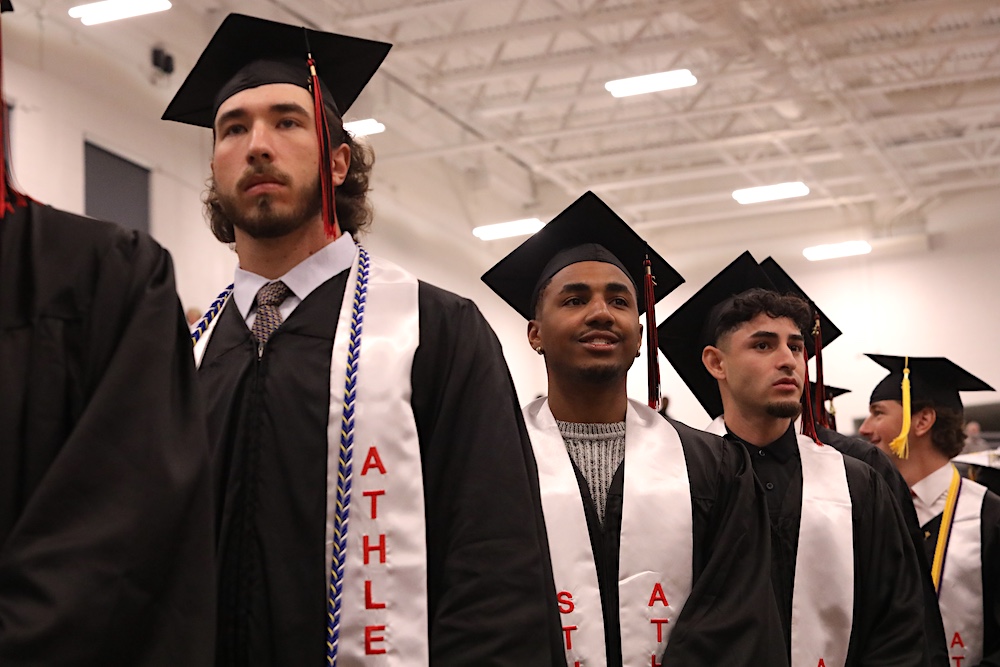 Students processing into commencement ceremony