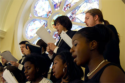 LaGrange College singers perform in the college chapel