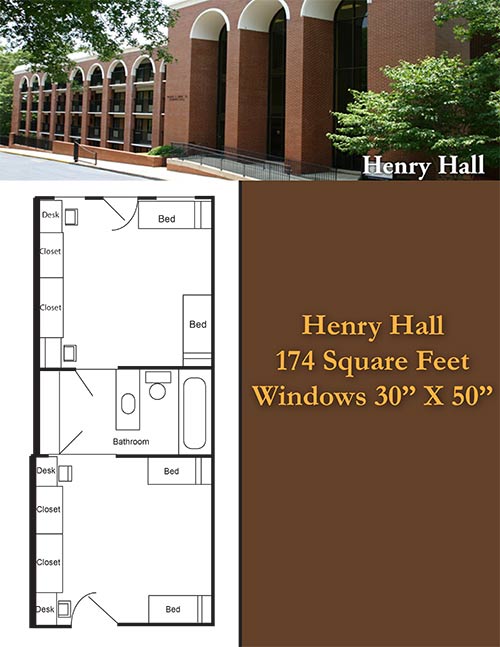 Henry Hall photo and room diagram