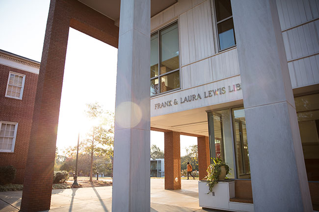 Exterior of Frank and Laura Lewis Library