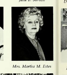 Martha Estes photo from a Quadrangle Yearbook