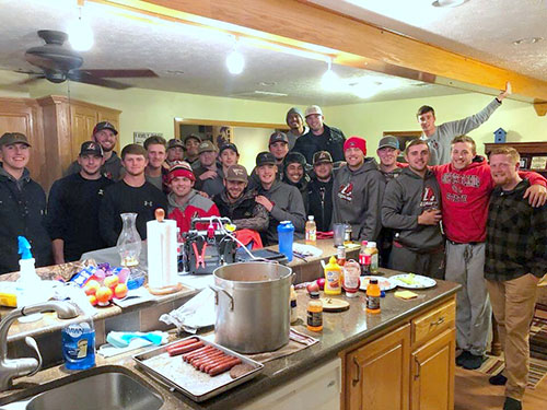 LC Baseball team helps with tornado clean-up